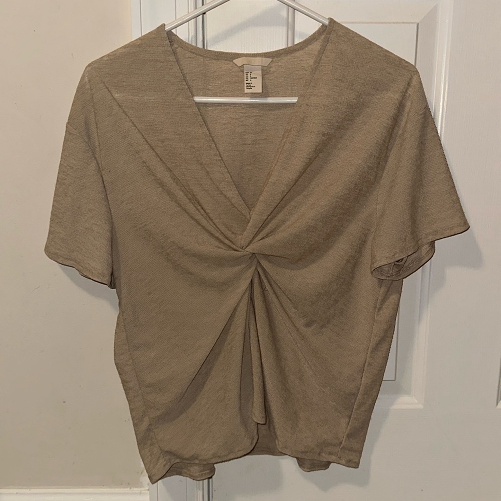H&M twist front blouse